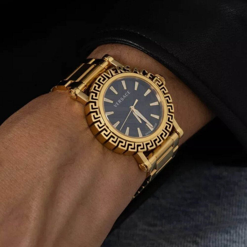 NEW Versace Gold Womens Analogue Watch Greca Watch